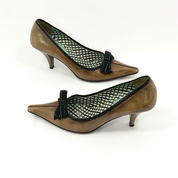 Miu Miu Shoes - MIU MIU brown leather heels Size 40 pumps CL36